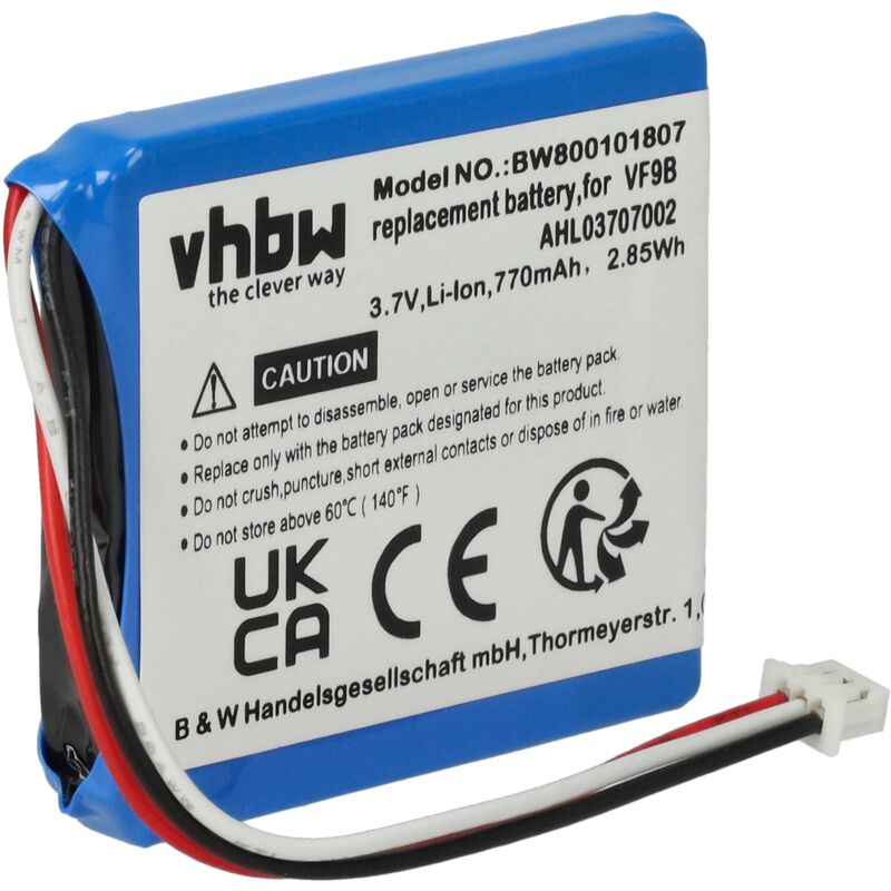 BATERÍA LI-ION 770mAh compatible conTomTom Start, Start2, 1EX00 sustituye el modelo VF9B, AHL03707002
BATERÍA LI-ION 770mAh compatible conTomTom Start, Start2, 1EX00 sustituye el modelo VF9B, AHL03707002