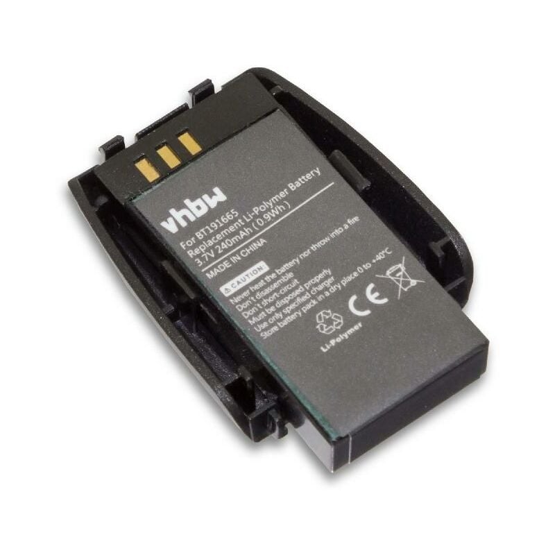 Batería Li-Polymer 240mAh (3.7V) para auriculares Plantronics TL7800, TL7810, TL7812, TL7910, TL7912 como BT191665. - Vhbw
Batería Li-Polymer 240mAh (3.7V) para auriculares Plantronics TL7800, TL7810, TL7812, TL7910, TL7912 como BT191665. - Vhbw