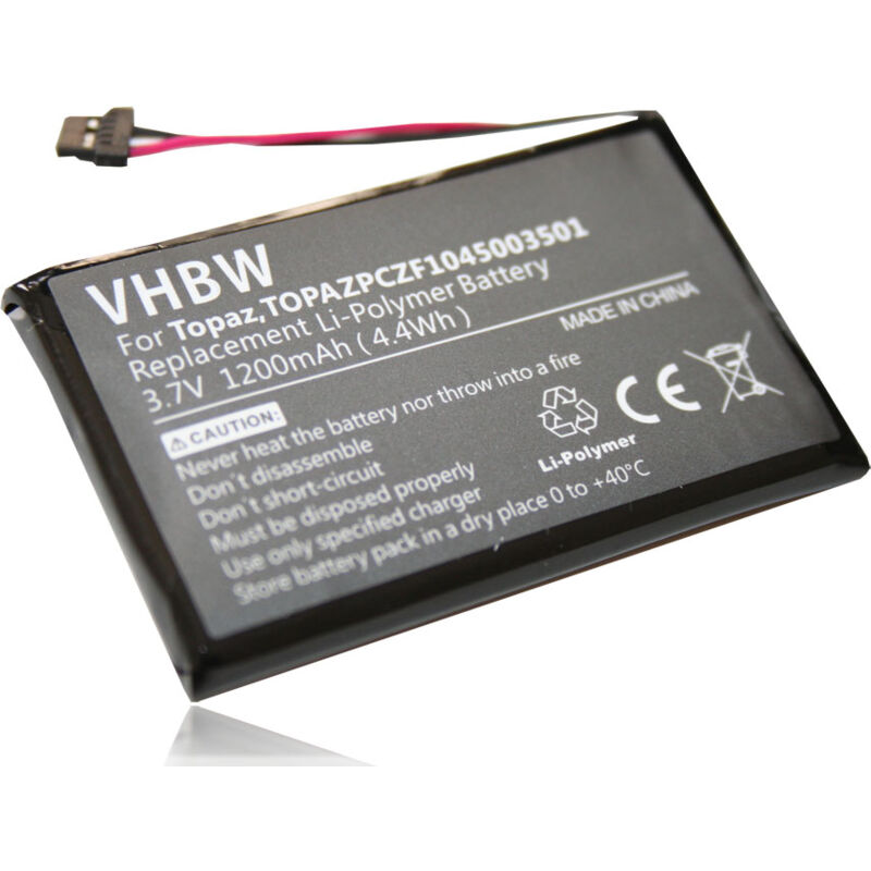 BATERÍA Po-Li ( polímero de litio ) 1200mAh compatible con NAVIGON 70 Easy, 70 Plus, 70 Premium sustituye Topaz, TOPAZPCZF1045003501
BATERÍA Po-Li ( polímero de litio ) 1200mAh compatible con NAVIGON 70 Easy, 70 Plus, 70 Premium sustituye Topaz, TOPAZPCZF1045003501
