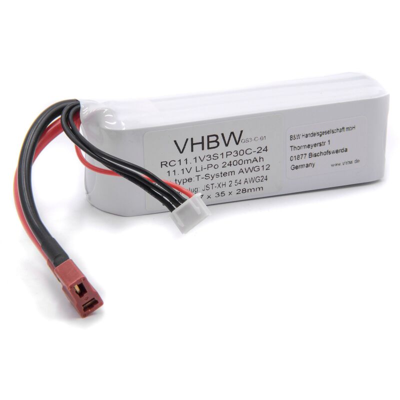 Batería Po-Li ( polímero de litio ) 2400mAh 11.1V para modelos de radio control, coches de radio control, helicópteros, aviones, barcos...
Batería Po-Li ( polímero de litio ) 2400mAh 11.1V para modelos de radio control, coches de radio control, helicópteros, aviones, barcos...