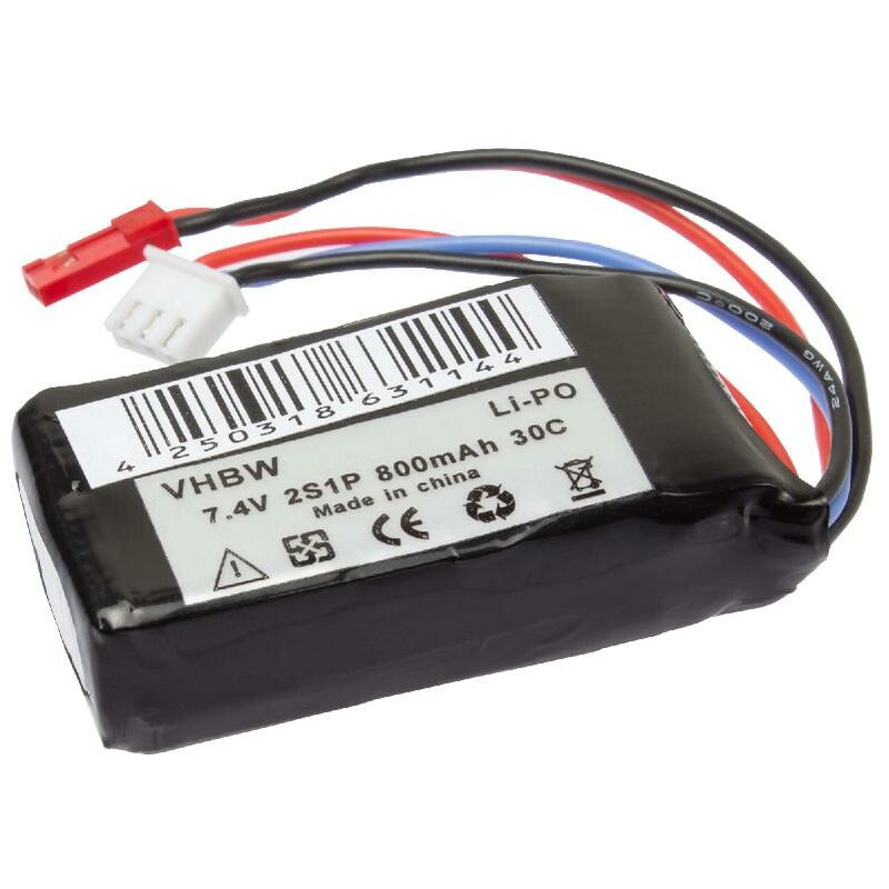 BATERÍA Po-Li ( polímero de litio ) para modelos de radio control 800mAh 7.4V coches de radio control, helicópteros, aviones y barcos de modelismo.
BATERÍA Po-Li ( polímero de litio ) para modelos de radio control 800mAh 7.4V coches de radio control, helicópteros, aviones y barcos de modelismo.