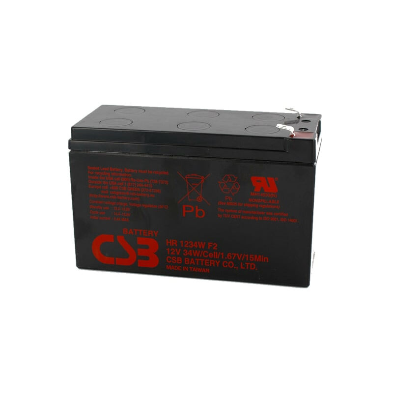 Bateria Sai UPS 12v 9 Ah Sellada CSB HR1234W, soporta mas de 260 ciclos de carga y descarga
Bateria Sai UPS 12v 9 Ah Sellada CSB HR1234W, soporta mas de 260 ciclos de carga y descarga