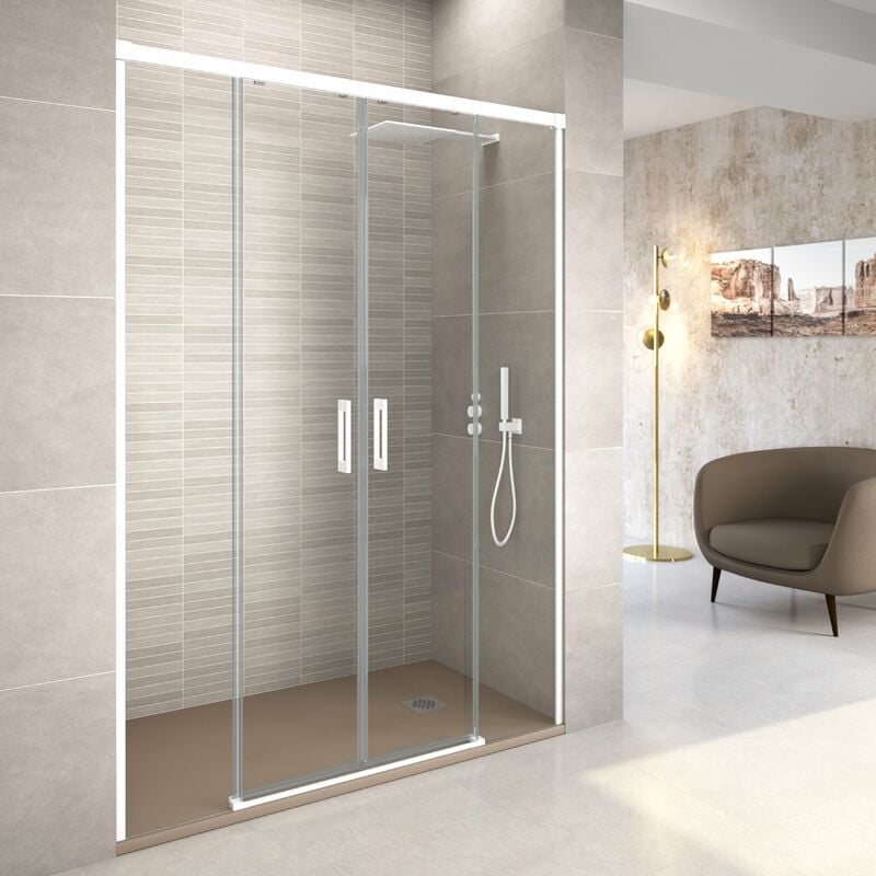 BATHME NIXON Mampara Frontal Ducha 2Fijos+2Correderas Blanco - Medida: 157-162 cms
BATHME NIXON Mampara Frontal Ducha 2Fijos+2Correderas Blanco - Medida: 157-162 cms