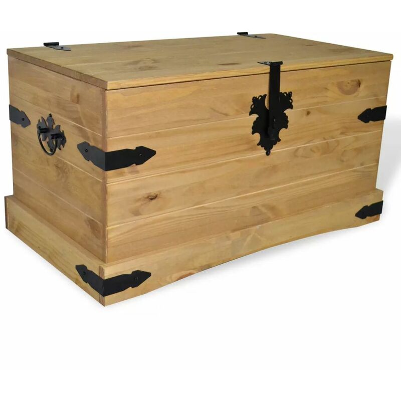 Happyshopping - Baul de almacenaje de madera de pino mejicana Corona Range 91x49,5x47 cm
Happyshopping - Baul de almacenaje de madera de pino mejicana Corona Range 91x49,5x47 cm
