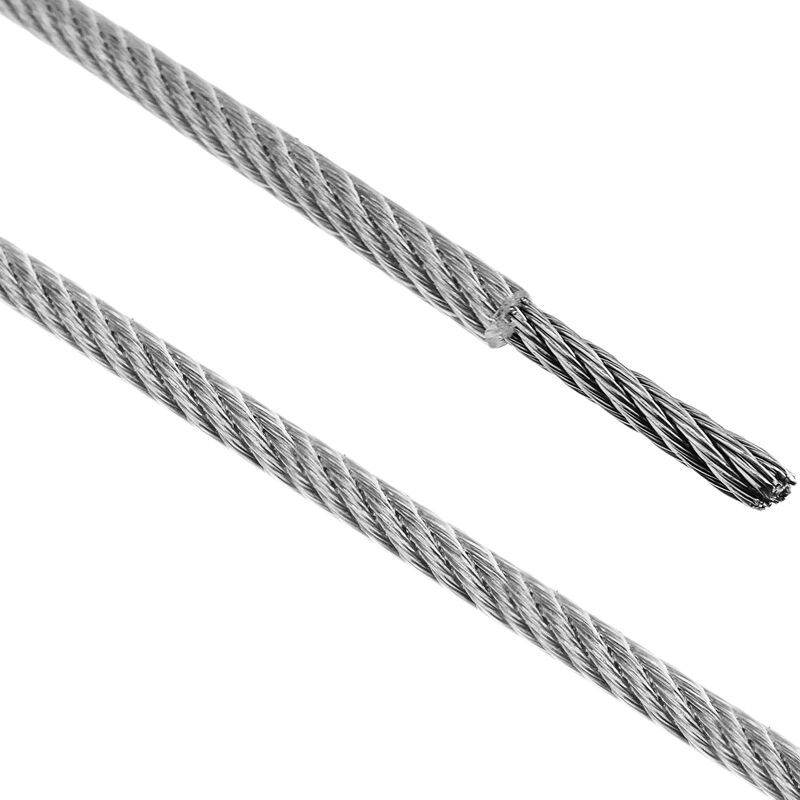Cable de acero inoxidable de 4,0 mm. Bobina de 50 m. Recubierto de plástico transparente - Bematik
Cable de acero inoxidable de 4,0 mm. Bobina de 50 m. Recubierto de plástico transparente - Bematik