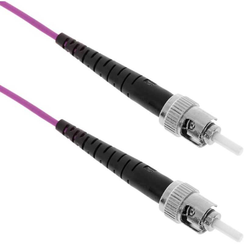 Cable de fibra óptica OM4 multimodo MMF simplex 50µm/125µm ST-ST de 3m - Bematik
Cable de fibra óptica OM4 multimodo MMF simplex 50µm/125µm ST-ST de 3m - Bematik