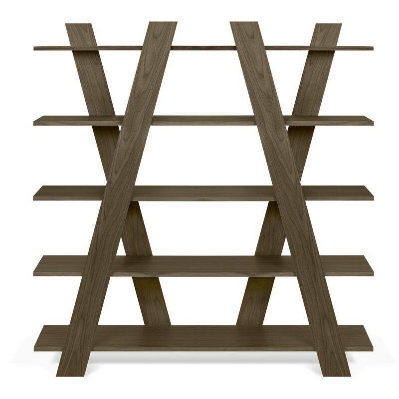 Librería WIND nogal, 156 x 39 x 160 - nogal