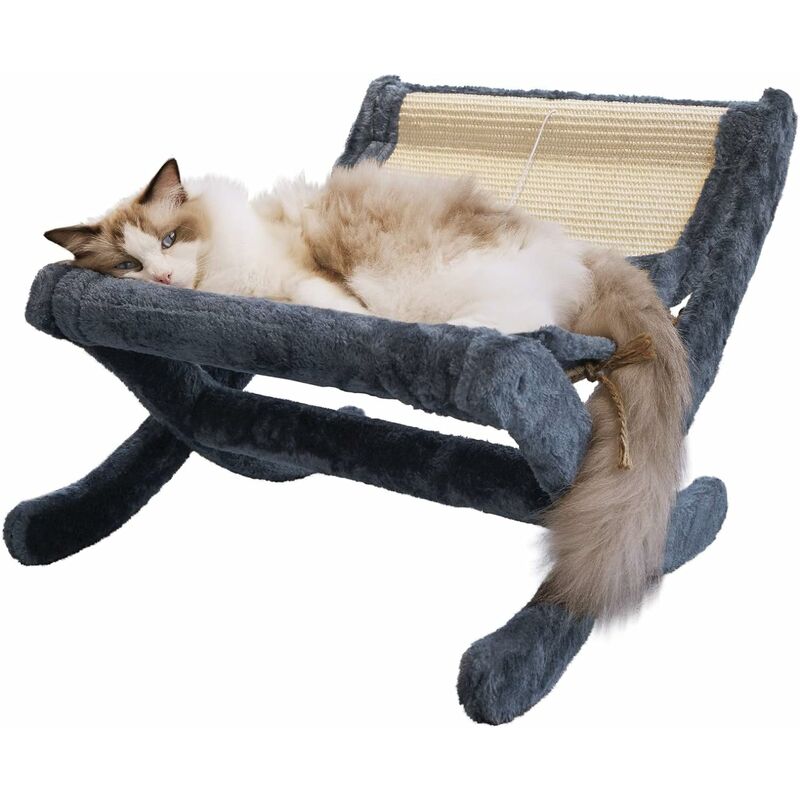 Cama Elevada para Gatos Hamaca Plegable para Gatitos, Silla de Gatos con Cojín Suave, Material de Felpa y Sisal (Gris) - Bingopaw
Cama Elevada para Gatos Hamaca Plegable para Gatitos, Silla de Gatos con Cojín Suave, Material de Felpa y Sisal (Gris) - Bingopaw