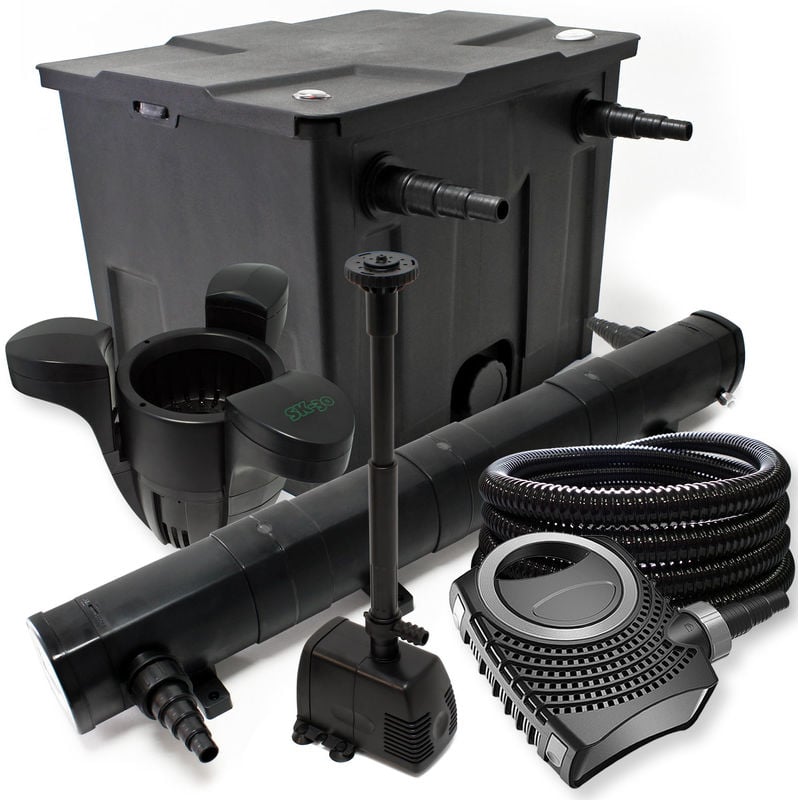 Wiltec - Bio-Kit de filtración con filtro UV Esterilizador 60000l w 24 bomba de estanque Skimmer y tubo
Wiltec - Bio-Kit de filtración con filtro UV Esterilizador 60000l w 24 bomba de estanque Skimmer y tubo