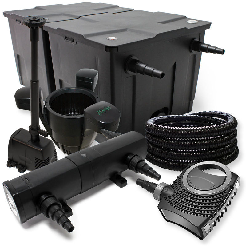 Wiltec - Bio-Kit de filtro con filtro UV Esterilizador 60000l 85W potencia 24W bomba 25m de manguera skimmer
Wiltec - Bio-Kit de filtro con filtro UV Esterilizador 60000l 85W potencia 24W bomba 25m de manguera skimmer