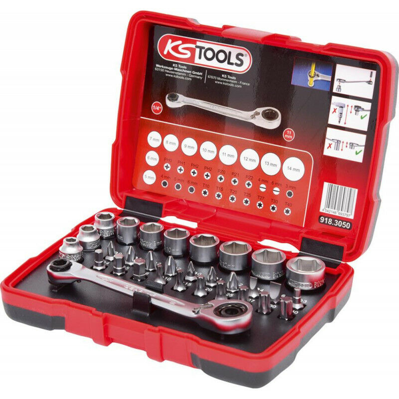 Ks Tools 918.3050 - Socket Establece A Través Del Mismo De 5 A 14 Mm Y Los Pezones Atornillada 1/4 -32 Piezas
Ks Tools 918.3050 - Socket Establece A Través Del Mismo De 5 A 14 Mm Y Los Pezones Atornillada 1/4 -32 Piezas