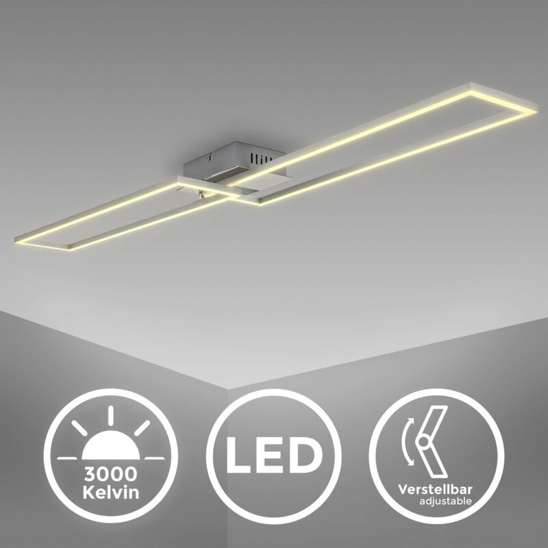 B.K.Licht I 40 Watt LED-Frame I lámpara de techo orientable de oficina I 3000 K blanco cálido I cromo-aluminio
B.K.Licht I 40 Watt LED-Frame I lámpara de techo orientable de oficina I 3000 K blanco cálido I cromo-aluminio