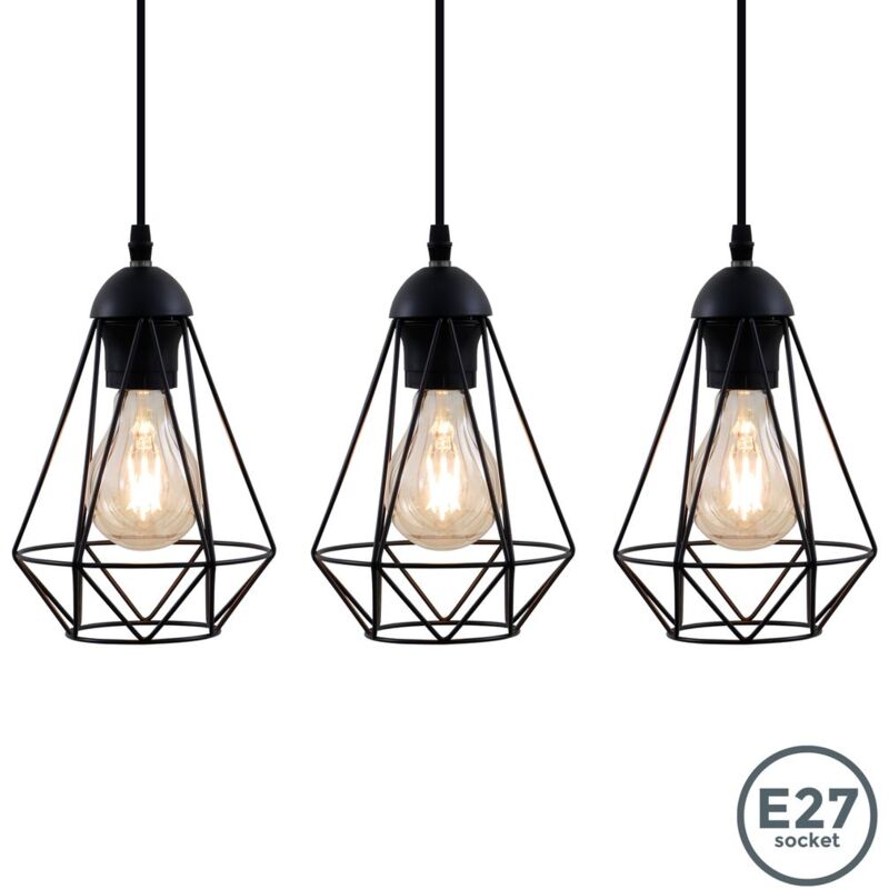 I Colgante I Lámpara para colgar I Lámpara de hilo I 3 llamas I Toma E27 máx. 40 Watt I Vintage I Acero I Negro I Ancho: 700mm I Largo: 1100mm
I Colgante I Lámpara para colgar I Lámpara de hilo I 3 llamas I Toma E27 máx. 40 Watt I Vintage I Acero I Negro I Ancho: 700mm I Largo: 1100mm