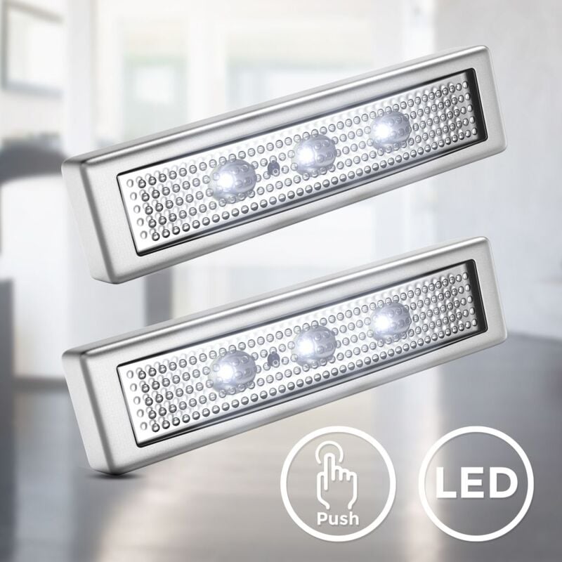 B.k.licht - I Juego de 2 LED Push-Light I Lámpara de bajos I Lámpara de taller I Lámpara táctil I Funcionamiento con pilas 3xAAA cada una I 6.000K
B.k.licht - I Juego de 2 LED Push-Light I Lámpara de bajos I Lámpara de taller I Lámpara táctil I Funcionamiento con pilas 3xAAA cada una I 6.000K