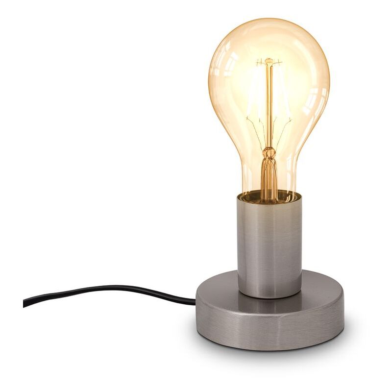 I lámpara de mesa I con interruptor de cable I lámpara de cabecera I E27 I níquel mate I sin bombilla I Ø10cm - B.k.licht
I lámpara de mesa I con interruptor de cable I lámpara de cabecera I E27 I níquel mate I sin bombilla I Ø10cm - B.k.licht