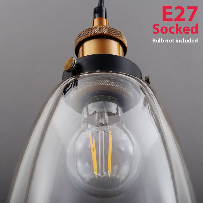 B.K.Licht Lámpara de techo colgante de una llama, estilo vintage, requiere bombilla E27 LED, max. 60 W, 230 V, índice de protección IP20, color latón
B.K.Licht Lámpara de techo colgante de una llama, estilo vintage, requiere bombilla E27 LED, max. 60 W, 230 V, índice de protección IP20, color latón