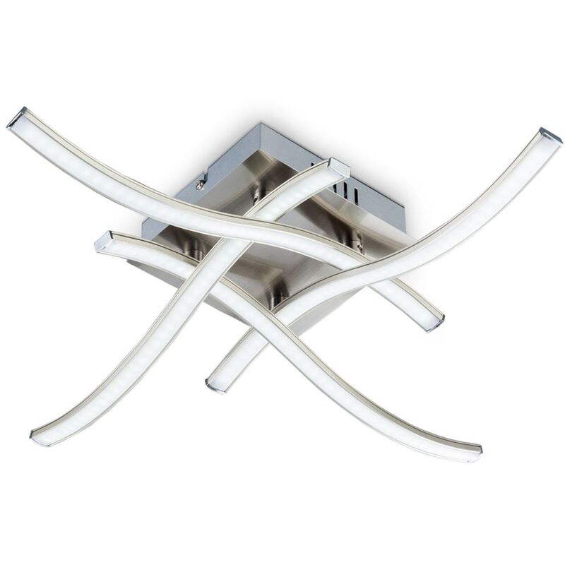 B.K.Licht - Lámpara de techo con 4 placas de luz LED, para interiores, de luz blanca cálida, 3,4W y 350 lúmenes, 3000K, color níquel mate
B.K.Licht - Lámpara de techo con 4 placas de luz LED, para interiores, de luz blanca cálida, 3,4W y 350 lúmenes, 3000K, color níquel mate
