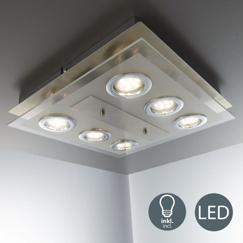 Lámpara plafón LED de forma cuadrada con 6 focos, con alta luminosidad para interior, con diseño elegante y de luz blanca cálida, 3W y 250 lúmenes,
Lámpara plafón LED de forma cuadrada con 6 focos, con alta luminosidad para interior, con diseño elegante y de luz blanca cálida, 3W y 250 lúmenes,