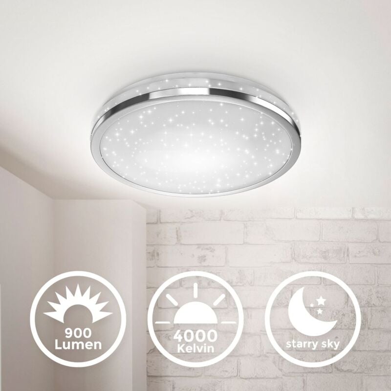 B.K.Licht LED lámpara de techo con decoración estelar I 10W LED tablero I cielo estrellado I 900lm I color de luz blanca neutra 4000K I lámpara de
B.K.Licht LED lámpara de techo con decoración estelar I 10W LED tablero I cielo estrellado I 900lm I color de luz blanca neutra 4000K I lámpara de