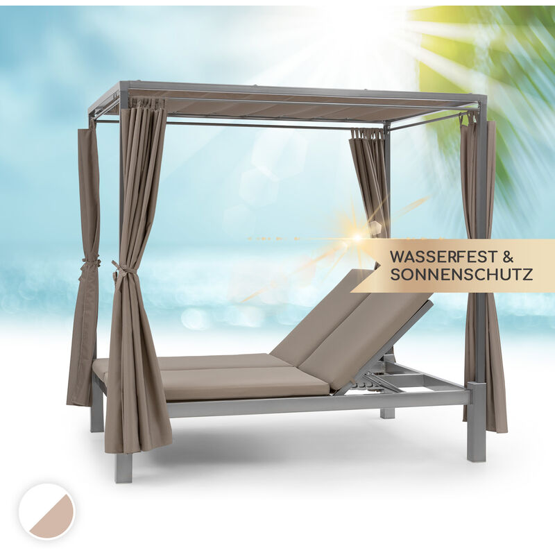 Blumfeldt - Eremitage Double Sunbed tumbona 2 personas marco de aluminio parasol cortina gris topo
Blumfeldt - Eremitage Double Sunbed tumbona 2 personas marco de aluminio parasol cortina gris topo