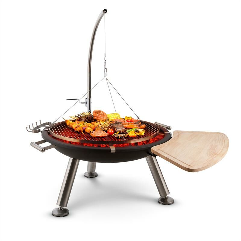 Turion Grill colgante base de fuego BBQ Carbón vegetal Tracción de cable Acero inox.
Turion Grill colgante base de fuego BBQ Carbón vegetal Tracción de cable Acero inox.