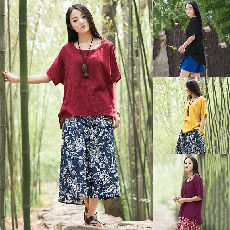 Blusa de mujer etnica Algodon Bajo alto Dobladillo asimetrico Divisiones Cuello redondo Camiseta suelta solida,Amarillo, XXXXL
Blusa de mujer etnica Algodon Bajo alto Dobladillo asimetrico Divisiones Cuello redondo Camiseta suelta solida,Amarillo, XXXXL