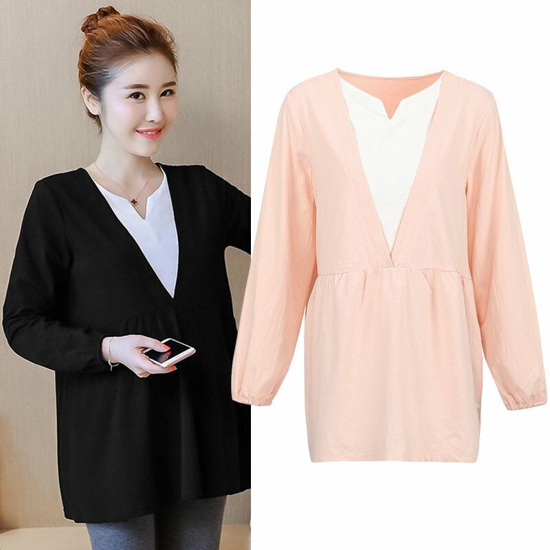 Blusa linda de talla grande para mujer, bloque de color de algodon, empalme, escote en V, manga larga, punos elasticos, tops sueltos,Negro, L
Blusa linda de talla grande para mujer, bloque de color de algodon, empalme, escote en V, manga larga, punos elasticos, tops sueltos,Negro, L
