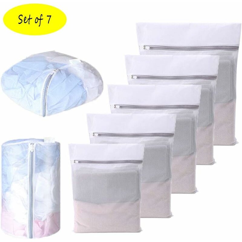 Bolsa de lavado 7 bolsas de lavandería reutilizables con cremallera para sujetador, lencería, ropa interior, calcetines, blusa, medias, ropa de bebé
Bolsa de lavado 7 bolsas de lavandería reutilizables con cremallera para sujetador, lencería, ropa interior, calcetines, blusa, medias, ropa de bebé