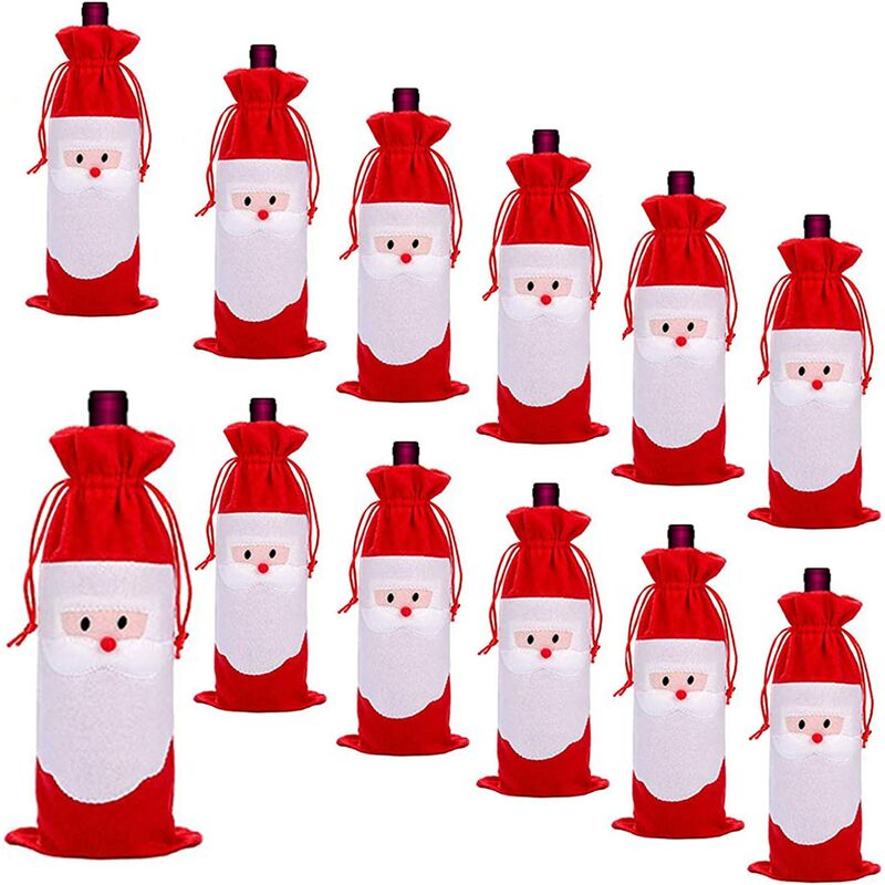 Bolsas de regalo de vino de Navidad de 12 piezas, bolsas con cordón de Papá Noel, fundas para botellas de vino tinto para cenas de mesa, decoraciones
Bolsas de regalo de vino de Navidad de 12 piezas, bolsas con cordón de Papá Noel, fundas para botellas de vino tinto para cenas de mesa, decoraciones