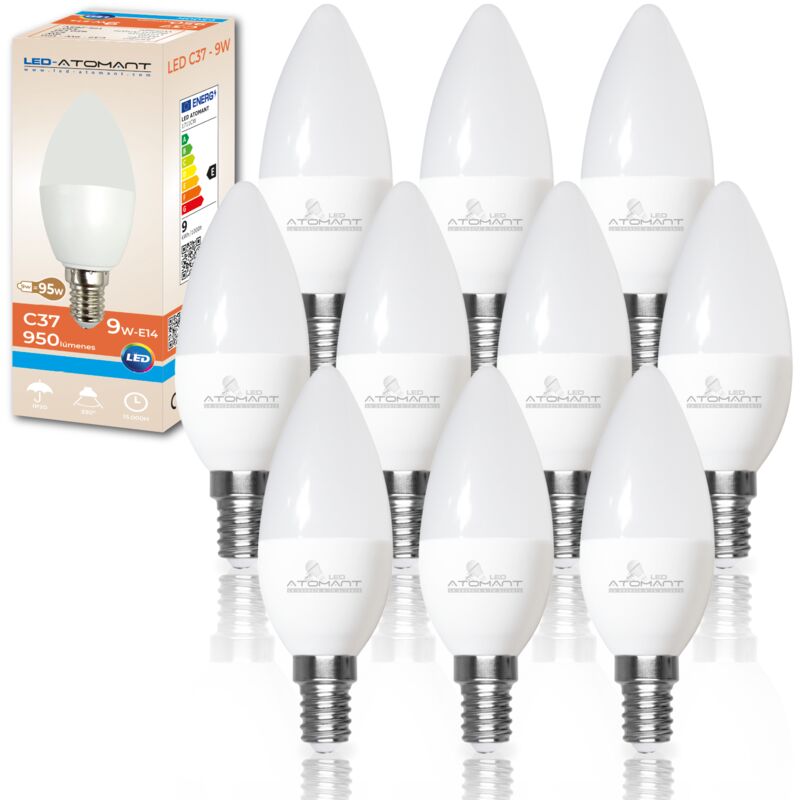 Led Atomant Sl - Bombilla LED Vela C37 E14 9W 950LM | Blanco Cálido 3000K - Pack 10 Uds. - Blanco Cálido 3000K
Led Atomant Sl - Bombilla LED Vela C37 E14 9W 950LM | Blanco Cálido 3000K - Pack 10 Uds. - Blanco Cálido 3000K