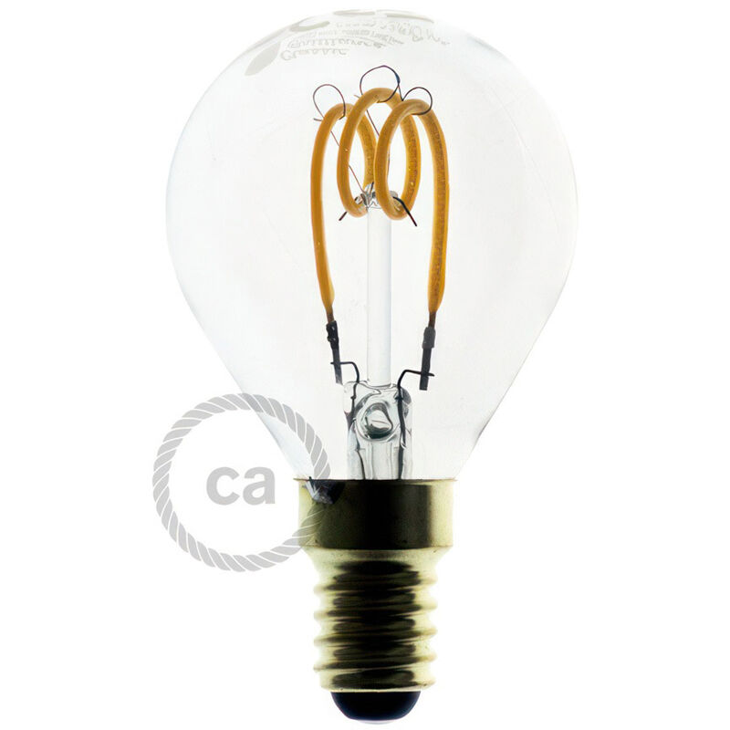 Bombilla Transparente LED Esfera G45 Filamento Curvado con Espiral 3W E14 Dimmable 2200K
Bombilla Transparente LED Esfera G45 Filamento Curvado con Espiral 3W E14 Dimmable 2200K