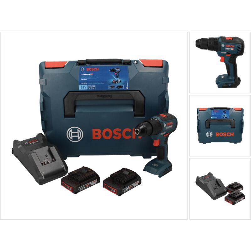Bosch GSB 18V-55 Professional Taladro atornillador de impacto a batería 18V / 55Nm / Brushless + 2x Batería 2,0 Ah + Cargador + Maletín L-Boxx
Bosch GSB 18V-55 Professional Taladro atornillador de impacto a batería 18V / 55Nm / Brushless + 2x Batería 2,0 Ah + Cargador + Maletín L-Boxx