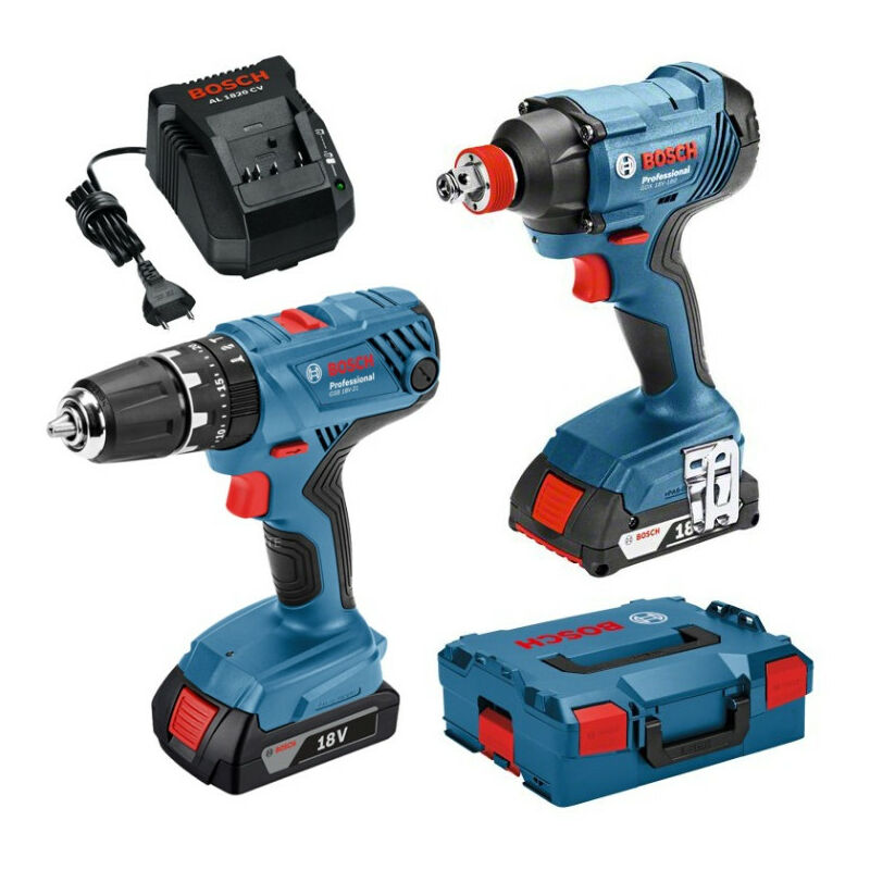 Bosch - Paquete de máquinas de 18 V con destornillador y taladro atornillador de impacto
Bosch - Paquete de máquinas de 18 V con destornillador y taladro atornillador de impacto