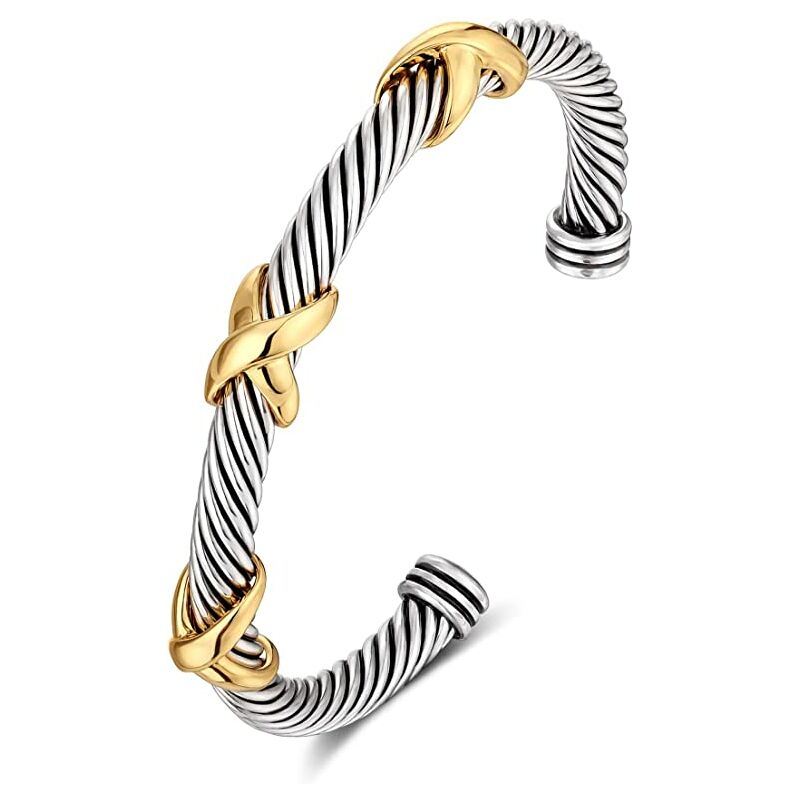 Brazaletes para mujer Pulsera de cable de oro antiguo retro Brazalete de regalo de Navidad para mujer
Brazaletes para mujer Pulsera de cable de oro antiguo retro Brazalete de regalo de Navidad para mujer