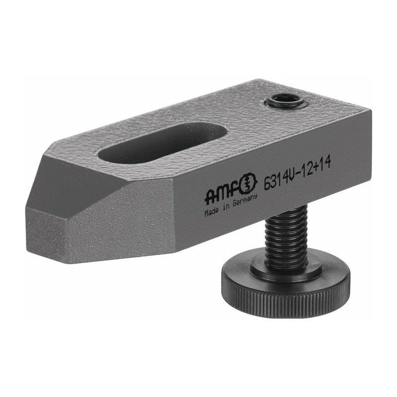 Brazo de sujeción n. ° 6314V para ranura en T 24 + 28 mm de altura de sujeción 20-83 mm AMF
Brazo de sujeción n. ° 6314V para ranura en T 24 + 28 mm de altura de sujeción 20-83 mm AMF