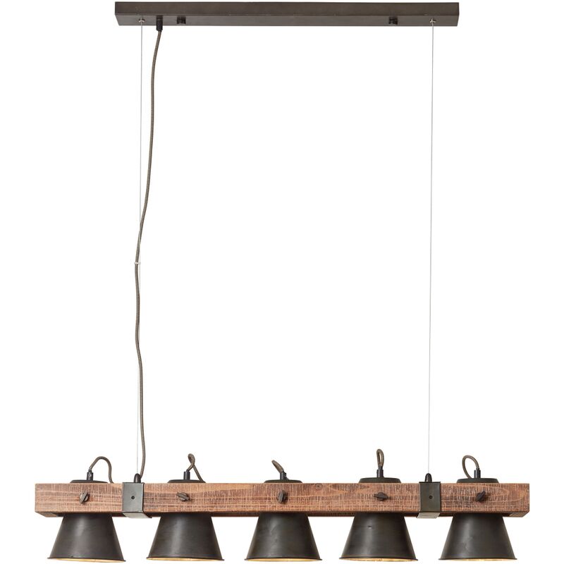 lamp Arado, lámpara de suspensión 5 flg negro acero/madera | 5 lámparas normales A60, E27, 10W, gf no especificadas | Cabezas giratorias | El cable
lamp Arado, lámpara de suspensión 5 flg negro acero/madera | 5 lámparas normales A60, E27, 10W, gf no especificadas | Cabezas giratorias | El cable