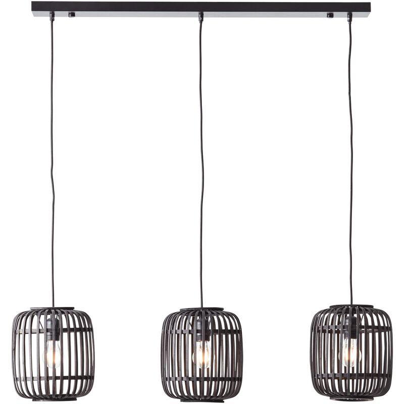 Lámpara, lámpara colgante Woodrow, madera de 3 llamas oscuro/negro, metal/bambú, 3x A60, E27, 60W, lámparas normales (no incluidas), A ++ - Noir
Lámpara, lámpara colgante Woodrow, madera de 3 llamas oscuro/negro, metal/bambú, 3x A60, E27, 60W, lámparas normales (no incluidas), A ++ - Noir