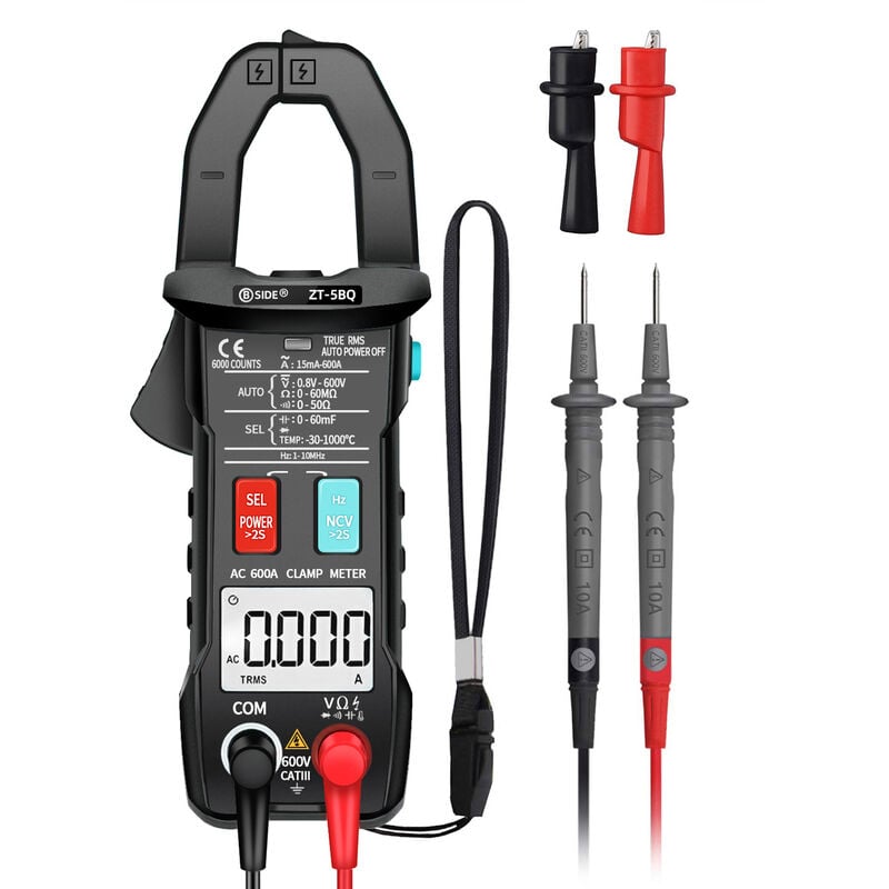ZT-5BQ 6000 cuentas medidor de pinza digital inteligente de prueba NCV de alta precision, con funcion BT - Bside
ZT-5BQ 6000 cuentas medidor de pinza digital inteligente de prueba NCV de alta precision, con funcion BT - Bside