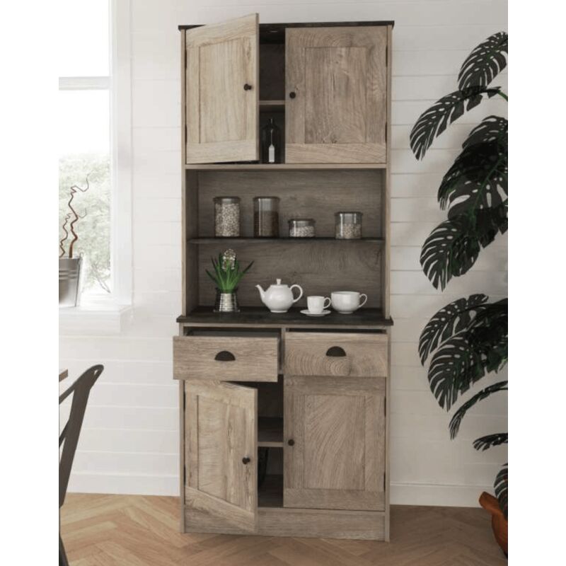 Buffet 4 puertas y 2 cajones en roble de 200cm (alto) x82,8cm (ancho) x 40cm (fondo)
Buffet 4 puertas y 2 cajones en roble de 200cm (alto) x82,8cm (ancho) x 40cm (fondo)