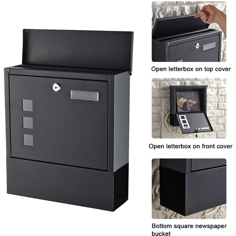 Buzón de pared con solapa protectora Formato A4 de Buzón de correos Buzón de periódicos Buzón de cartas, periódicos y revistas, incluido cierre de
Buzón de pared con solapa protectora Formato A4 de Buzón de correos Buzón de periódicos Buzón de cartas, periódicos y revistas, incluido cierre de
