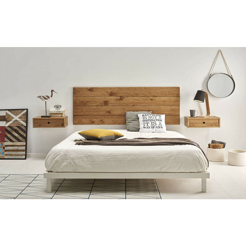 Hogar24 - Cabecero + 2 mesitas flotantes con cajon, acabado madera maciza natural encerada.
Hogar24 - Cabecero + 2 mesitas flotantes con cajon, acabado madera maciza natural encerada.