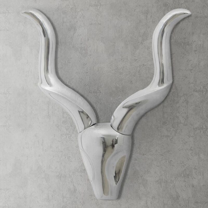 Happyshopping - Cabeza de gacela de aluminio decorativa para pared 50 cm (Plateada)
Happyshopping - Cabeza de gacela de aluminio decorativa para pared 50 cm (Plateada)