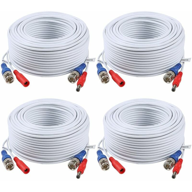 Cable de CCTV de alimentacion de video 2 en 1 de 100 pies / 30 m Cable de extension BNC, para camaras de vigilancia de seguridad para el hogar
Cable de CCTV de alimentacion de video 2 en 1 de 100 pies / 30 m Cable de extension BNC, para camaras de vigilancia de seguridad para el hogar