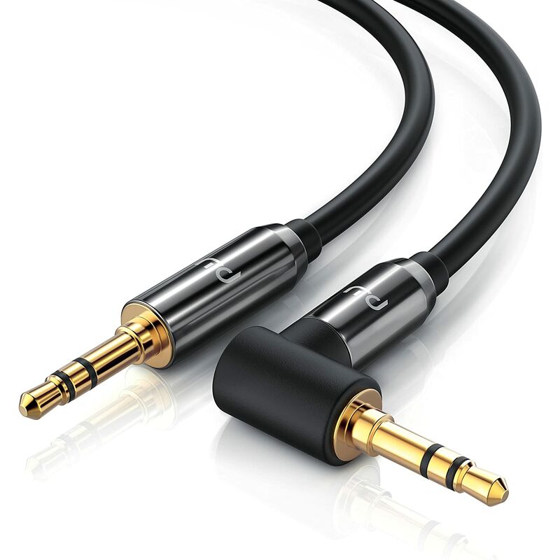 Cable de entrada de audio de 1,2 m para computadora - Cable estéreo auxiliar - Conector de metal macho a macho de 90 grados - Enchufe de audio de 3
Cable de entrada de audio de 1,2 m para computadora - Cable estéreo auxiliar - Conector de metal macho a macho de 90 grados - Enchufe de audio de 3