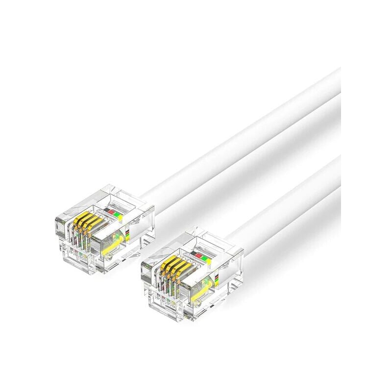 Cable de telefono RJ11 6P4C M-M 3 M Blanco