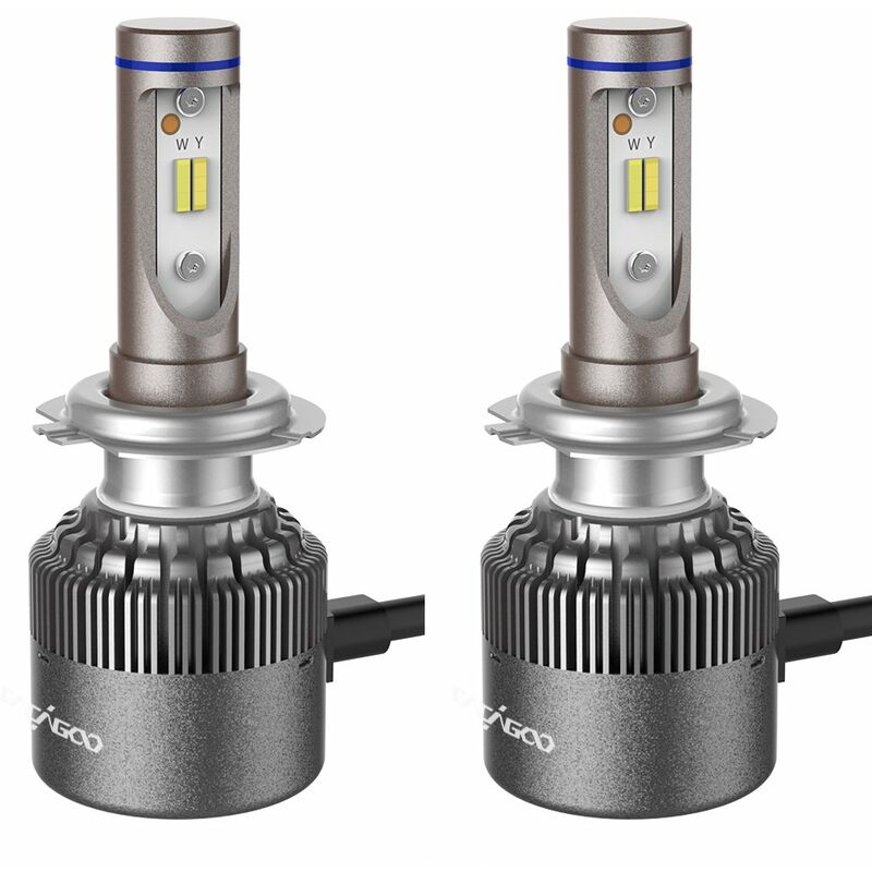 CACAGOO Paquete de 2 bombillas LED para faros delanteros de coche H7 Kits de conversion Cuerpo de aleacion de aluminio de aviacion 12 Chips CSP 60W
CACAGOO Paquete de 2 bombillas LED para faros delanteros de coche H7 Kits de conversion Cuerpo de aleacion de aluminio de aviacion 12 Chips CSP 60W