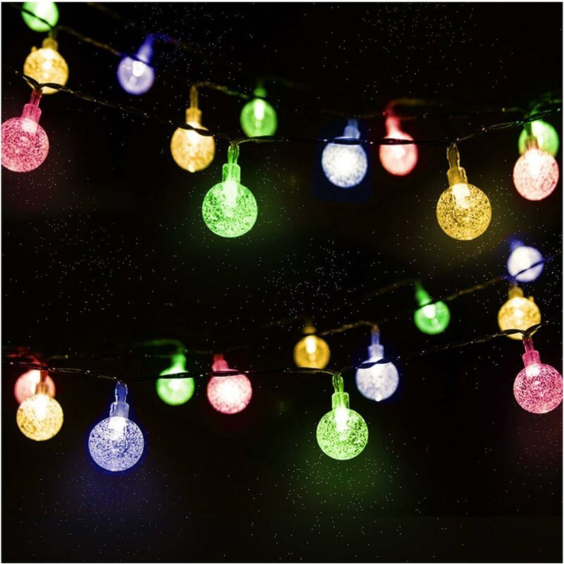 Favson - Cadena de luces solares para exteriores, 4.5m 30 LED Luces de cadena de bolas de cristal con 2 modos de iluminación Decoración de luz para
Favson - Cadena de luces solares para exteriores, 4.5m 30 LED Luces de cadena de bolas de cristal con 2 modos de iluminación Decoración de luz para