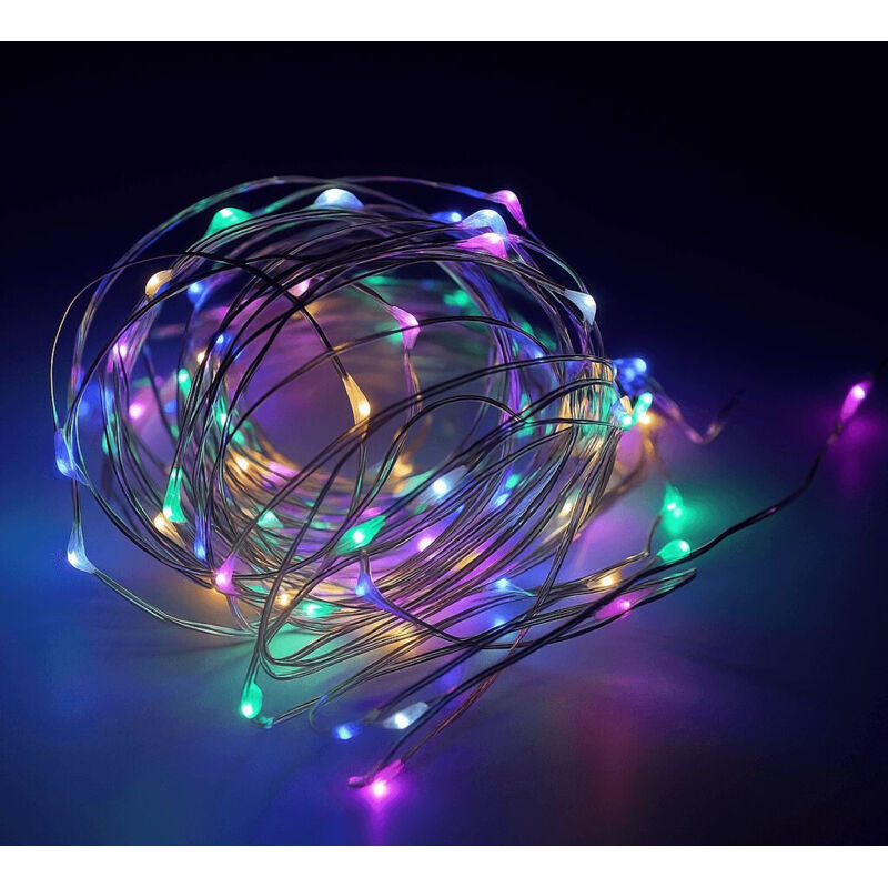 Cadena luminosa guirnalda LED FAIRY LIGHT de alambre de cobre "luz de hada" (10mt.) | Multicolor
Cadena luminosa guirnalda LED FAIRY LIGHT de alambre de cobre "luz de hada" (10mt.) | Multicolor