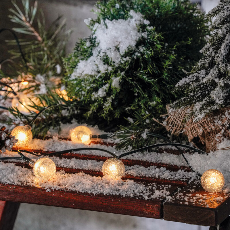 Cadena luminosa solar con 30 esferas de luz LED blanco cálido para decoración navideña esotec
Cadena luminosa solar con 30 esferas de luz LED blanco cálido para decoración navideña esotec