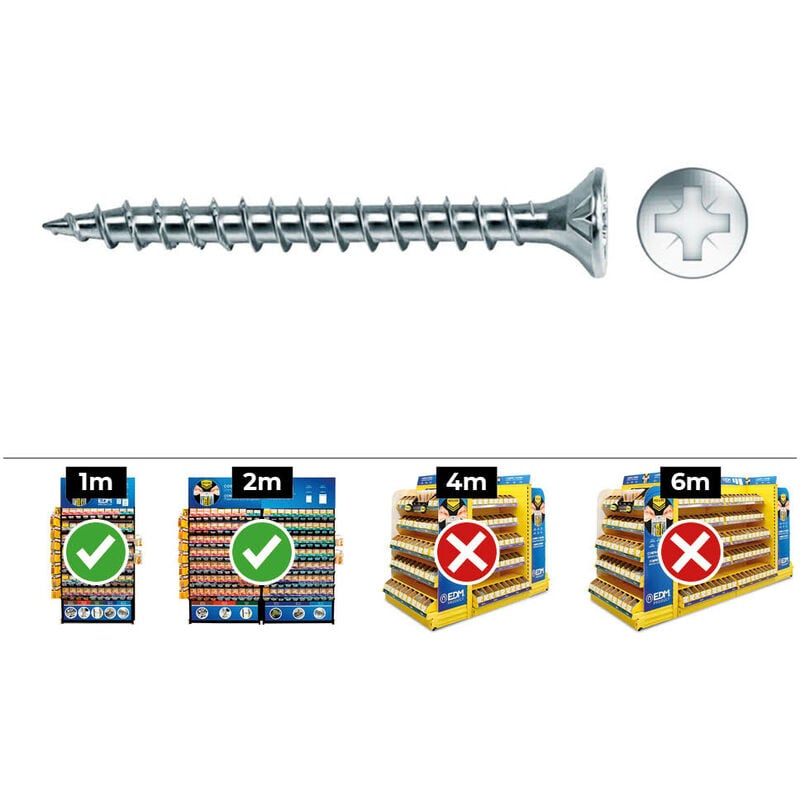 Caja 200un tornillo madera avellanado pozi din/ref vlox 4.5x45 zincado+lubr. - Celo
Caja 200un tornillo madera avellanado pozi din/ref vlox 4.5x45 zincado+lubr. - Celo